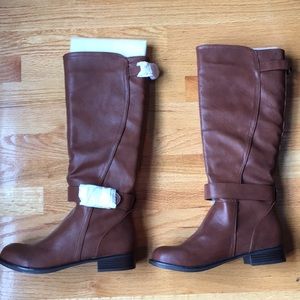 NEW Tall Chestnut Faux Leather Boots